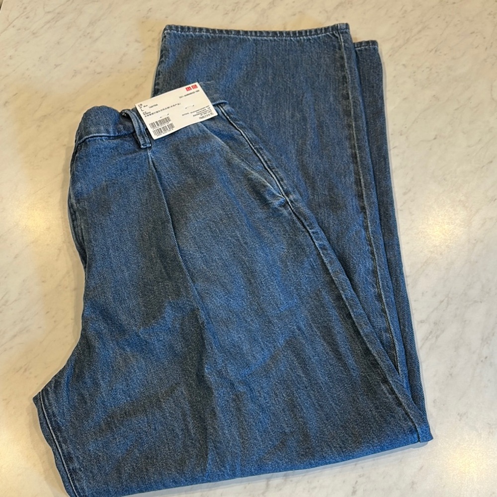 Uniqlo Women’s Relaxed Fit Denim Jeans Classic Blue Size Large